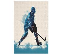 Hockey sur Glace Puzzle Adulte 1000 Pièces Artisanat Cadeau Famille Puzzles Classique 3D Puzzle Jouet en Bois Cadeau Unique Décoration Intérieure (78×53cm)
