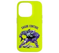 Hockey sur Glace Requin défenseur Puck Shark Control Hockey Raquette Coque pour iPhone 14 Pro