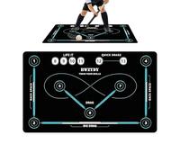 Hockey Training Mat - 120cm Quiet Stickhandling Pad | Diatomaceous Earth Non-Slip Mat, for football agility footwork and dribbling indoor outdoor sports equipment for athletes and beginners