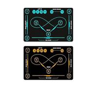 Hockey Training Mat - Indoor Outdoor Quiet Non Slip Practice, Large Stickhandling Development Equipment, Smooth Glide Puck Control Pad Enhancing Accuracy | All Ages Soccer