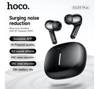 HOCO ANC casque réduction du bruit sans fil Bluetooth 5.4 écouteurs avec contrôle par application EQ son HiFi sport musique écouteurs 28H veille White