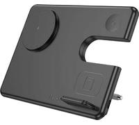 HOCO CQ1 3in1 Geek Chargeur sans fil pliable 15W Support Apple Watch Chargeur moulé noir