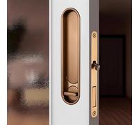 Hoconnie Poignée de porte à poche encastrée pour porte coulissante et tirage invisible pour porte à poche cachée avec mortaise de tirage de 154 mm (cuivre)