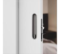 Hoconnie Poignée de porte coulissante encastrée avec verrou de porte coulissante invisible à bord caché 154 mm (gris)