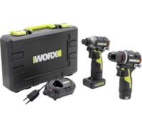 hocs sans fil, Perceuse-visseuse sans fil Worx WU927 12 V 2 Ah, 4 Ah Li-Ion + 2 batteries, + chargeur, + boite de rangement