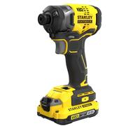 STANLEY FATMAX V20 Visseuse à Impacts Sans Fil 18 V Li-Ion Moteur Brushless 190 Nm 3800 cps/mn avec 1 Mallette 2 Batteries 2 Ah SFMCF820D2K-QW