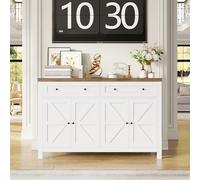 HOCSOK 140 cm Buffet Cuisine, Etagères Réglables, Buffet Salle a Manger