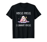 Hocus Pocus I Cannot Focus Shirt Funny ADHD Humour T-Shirt Graphique avec Valeur, Homme, Noir, S