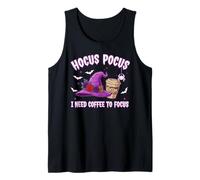 Hocus Pocus I Need Coffee to Focus Halloween Funny Teacher Débardeur