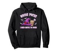 Hocus Pocus I Need Coffee to Focus Halloween Funny Teacher Sweat à Capuche