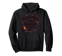 Hocus Pocus J'Ai Besoin de Chocolat pour me concentrer Sweat à Capuche, Unisexe pour Adultes, Noir, M