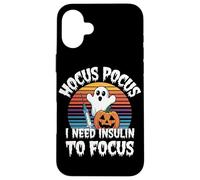 Hocus Pocus : J'Ai Besoin d'insuline pour me concentrer sur Le diabète rétro Coque pour iPhone 16 Plus