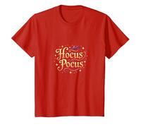 Hocus Pocus Magical Halloween Witch, T-Shirt, Enfant, Rouge, 2 Ans