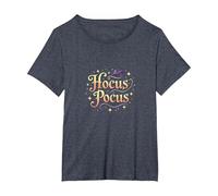 Hocus Pocus Magical Halloween Witch, T-Shirt, Femme Grandes Tailles, Bleu Chiné, 2X