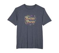 Hocus Pocus Magical Halloween Witch, T-Shirt, Homme Grandes Tailles, Bleu Chiné, 2X Tall