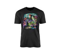 Hocus Pocus T-shirt d'Halloween - Classique rétro inspiré du film Sanderson Sisters 100 % coton peigné haute densité confort extrême, Noir , L