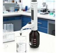 hocvseo Distributeur À Bouchon, Distributeur De Liquide De Laboratoire 10-60 ML, avec Double Valve, Affichage De L'échelle, Réglage par Engrenage, pour La Recherche Scientifique en Laboratoire