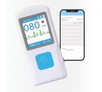 hocvseo Moniteur De Fréquence Cardiaque Personnel, Moniteur ECG Portable, Conclusion en 10 Secondes, Stockage De 99 Données, avec Écran LCD, Compatible avec Les Smartphones, 4 Méthodes De Mesure