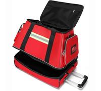 hocvseo Sac Médical Roulant, Kit De Sauvetage d'urgence De Grande Capacité, Sac De Premier Répondant Vide, pour Pompier, Sauvetage en Plein Air, Randonnée