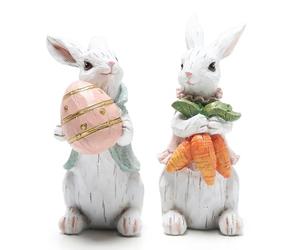 Hodao Lot de 2 décorations de Lapin de Pâques pour décoration d'intérieur