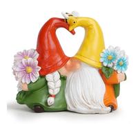 Hodao Nains de printemps pour couple - Décorations de gnomes de printemps - Cadeaux de décoration - Figurines de gnomes d'été - Elfes de printemps pour décoration de jardin - Sculptures de printemps -