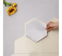 Hode Lot de 10 dalles de sol en PVC autocollantes en vinyle - Carrelage adhésif - Gris clair - Hexagonal - 11 cm - Étanche - 0,3 m²