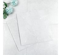 Hode Lot de 10 revêtements de sol en PVC autocollant - Carreaux adhésifs - Gris cendré - Marbre - 30 cm x 30 cm - Étanche - 0,9 m² - Épaisseur : 1,5 mm