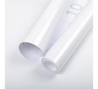 Hode Papier Adhesif pour Meuble Autocollant, Papier Peint Rouleau Film Revetement Vinyle Adhesif, Cuisine Plan de Travail Salle De Bain Murs Blanc Paillettes Brillant 90cmx3m