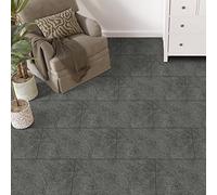 Hode Revêtement de sol en PVC autocollant - Carreaux adhésifs - Effet béton - 60 cm x 30 cm - Étanche - 1,8 m² - Épaisseur : 1,5 mm - 10 carreaux