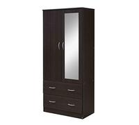 Hodedah HI882 Porte 2 Tiroirs Miroir et Tringle