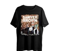 HODETXAATU Rare Sawyer Brown Band Shirt Cotton Men TeeBlackXXL