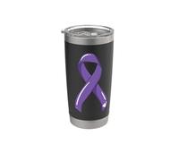 Hodgkin Lymphoma Ruban anti-cancer Violet Gobelet isotherme en acier inoxydable double paroi