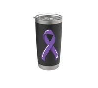 Hodgkin Lymphoma Ruban anti-cancer Violet Gobelet isotherme en acier inoxydable double paroi