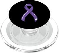 Hodgkin Lymphoma Ruban Anti-Cancer Violet PopSockets PopGrip pour MagSafe