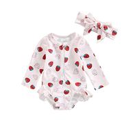 HodJIU Maillots de bain pour fille en une seule pièce Maillots de bain avec fermeture à glissière imprimé mignon pour bébé maillot de bain UPF 50+ manches longues 0-7 ans, A-blanc, 6-9 mois