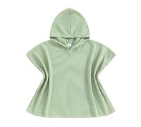 HodJIU Serviette de Plage Bébé Poncho de Bain Enfant à Capuche Imprimé à Séchage Rapide Peignoir de Natation pour Fille Garçon (Vert, 3-4 Ans)