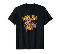 HODL Like a Boss Bitcoin Bull T-Shirt