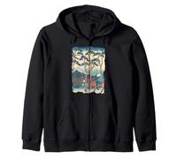 Hodogaya sur Le Tokaido Hokusai Vintage Retro Art Japonais Sweat à Capuche