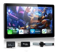 Hodozzy 10,1 Pouces Lecteur de Siège Arrière de Voiture TV pour Appui-Tête, IPS Ecran Tactile Radio Voiture Lecteur, Portable Siède Arrière Moniteur avec Carplay, Android Auto, Bluetooth/FM/USB/AUX/TF