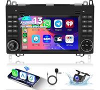 Hodozzy 2G 32G Autoradio pour Mercedes-Benz A Classe B W169 W245 Viano Vito W639 Sprinter W906 B200 W209 avec Carplay Android Auto, 7 Pouces Écran Tactile GPS WiFi Bluetooth DSP FM/RDS Radio+Caméra