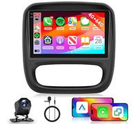 Hodozzy 4G+64G Autoradio pour Opel Vivaro B 2014-2018/ Renault Traffic 3 2014-2021 Android Écran Tactile 9 Pouces GPS Carplay Android Auto sans Fil, Radio Voiture 2 Din Bluetooth DSP WiFi RDS Caméra