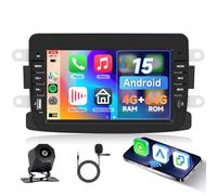 Hodozzy 4G+64GB Android Autoradio pour Renault Dacia Logan Duster Sandero Spring Lodgy Captur Symbol Lada Xray Radio CarPlay Android Auto sans Fil, 7 Pouces Écran Tactile GPS WiFi Bluetooth +Caméra
