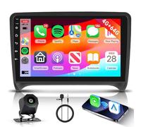 Hodozzy 4G+64GB Autoradio pour Audi TT 2006-2014 Android InCell Écran Tactile 9 Pouces GPS Navigation Carplay Android Auto sans Fil, Poste Radio Voiture 2 Din Bluetooth DSP WiFi FM RDS Canbus Caméra