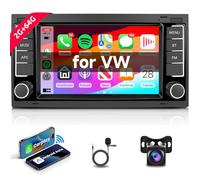 Hodozzy Autoradio Android 2G+64G pour VW Touareg Transporter T5 Multivan 2004-2011 Android Auto, CarPlay Écran Tactile 7 Pouces Bluetooth Poste Radio avec Mirror Link GPS WiFi SWC FM/RDS/EQ Caméra