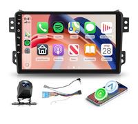 Hodozzy Autoradio pour Suzuki Splash/Opel Agila B 2008-2014 avec CarPlay sans Fil Android Auto, 9 Pouce Touchsreen avec Bluetooth/RDS Radio/SWC/GPS/Youtube/USB/V-Link/+Caméra de Recul
