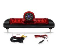 Hodozzy Caméra de Recul pour Ducato Late 3 gen 2006-2017/ Peugeot Boxer 2006-2017/ Citroen Jumper 2006-2017, 720P AHD/CVBS Mode Double Caméra pour Feu Stop Montage Elevé avec Vision Nocturne, Etanche