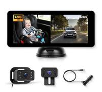 Hodozzy Caméra pour Voiture Bébé et Caméra de Recul 720P, Moniteur rétroviseur pour bébé 6,86 Pouces avec Fonction de Vision Nocturne IR pour bébés pour Surveiller Les Bébés, Les Animaux Domestiques