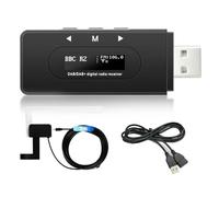 Hodozzy Dab/Dab+ Adaptateur Autoradio - Dongle USB 2.0 Universel avec Antenne, Récepteur Antenne Dab+, Dab+ Plus Adaptateur, Ecran OLED, Fonction de Sortie de Ligne pour Radio MP5/MP3