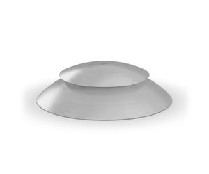 höfats Couvercle Moon 55 en acier inoxydable avec système de ventilation - Couvercle pour éviter les cendres et les étincelles - La courbure empêche l'accumulation d'eau - Résistant aux intempéries