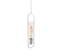 höfats - Feu suspendu Spin 90 argent - Feu flottant pour l'intérieur et l'extérieur - Photophore au bioéthanol en acier inoxydable